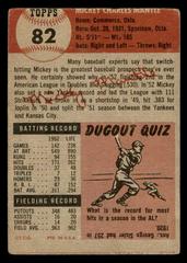 Back | Mickey Mantle Baseball Cards 1953 Topps