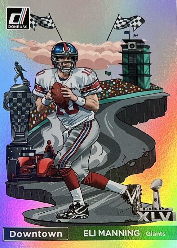 Eli Manning #SBD-EM Football Cards 2022 Panini Donruss Super Bowl Downtown