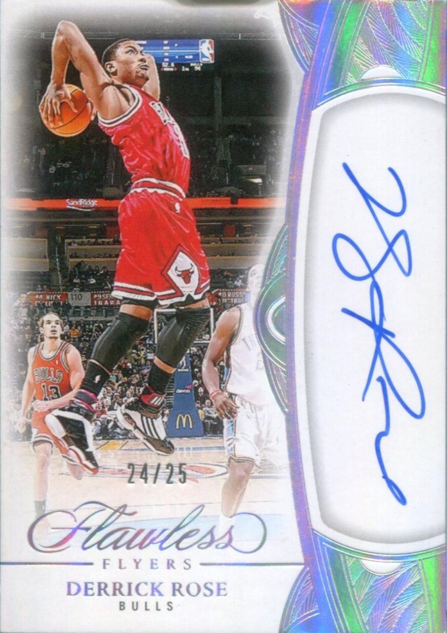 Derrick Rose #5 2024 Panini Flawless Flyers Autograph Basketball