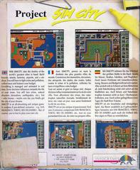 EU Back Cover | SimCity Atari ST