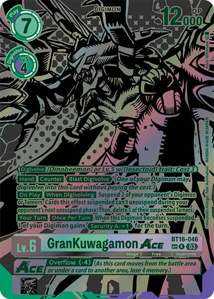 GranKuwagamon ACE [Textured Foil] #BT16-046