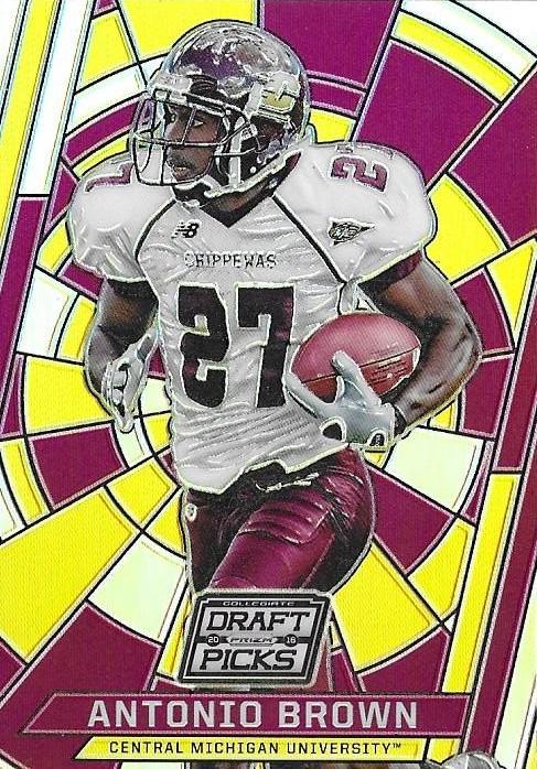Antonio Brown #10 2016 Panini Prizm Draft Picks Stained Glass Football