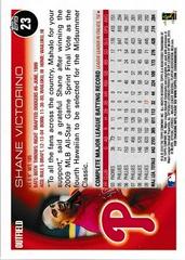 Back Of Card | Shane Victorino Baseball Cards 2010 Topps
