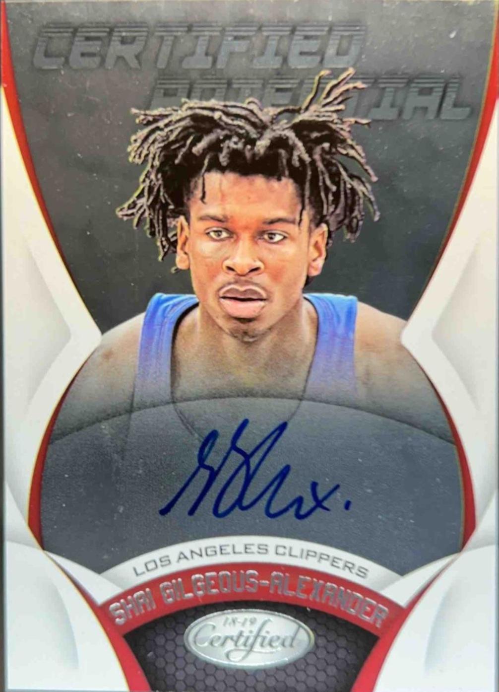 Shai Gilgeous Alexander #CP-SGA Basketball Cards 2018 Panini Certified Potential Autographs