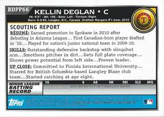 Back | Kellin Deglan Baseball Cards 2010 Bowman Draft Picks & Prospects