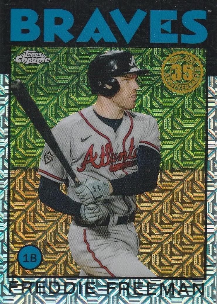 Freddie Freeman #86BC-12 Baseball Cards 2021 Topps 1986 Chrome Silver Pack