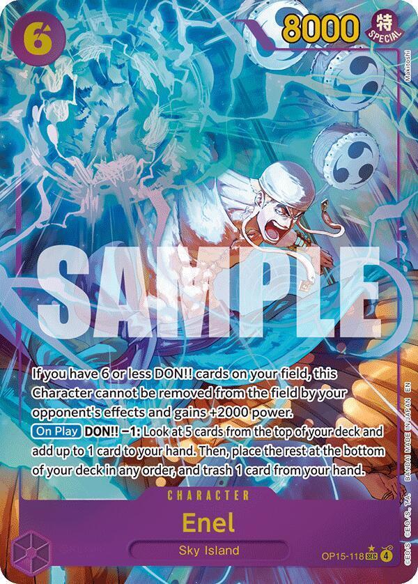 enel deck one piece tcg ONE PIECE CARD GAME OP05-098 L Parallel Enel main image 0