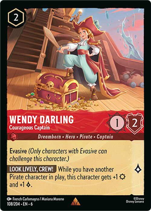 Wendy Darling - Courageous Captain #108 Lorcana Azurite Sea