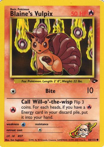 Blaine's Vulpix #66 Pokemon Gym Challenge