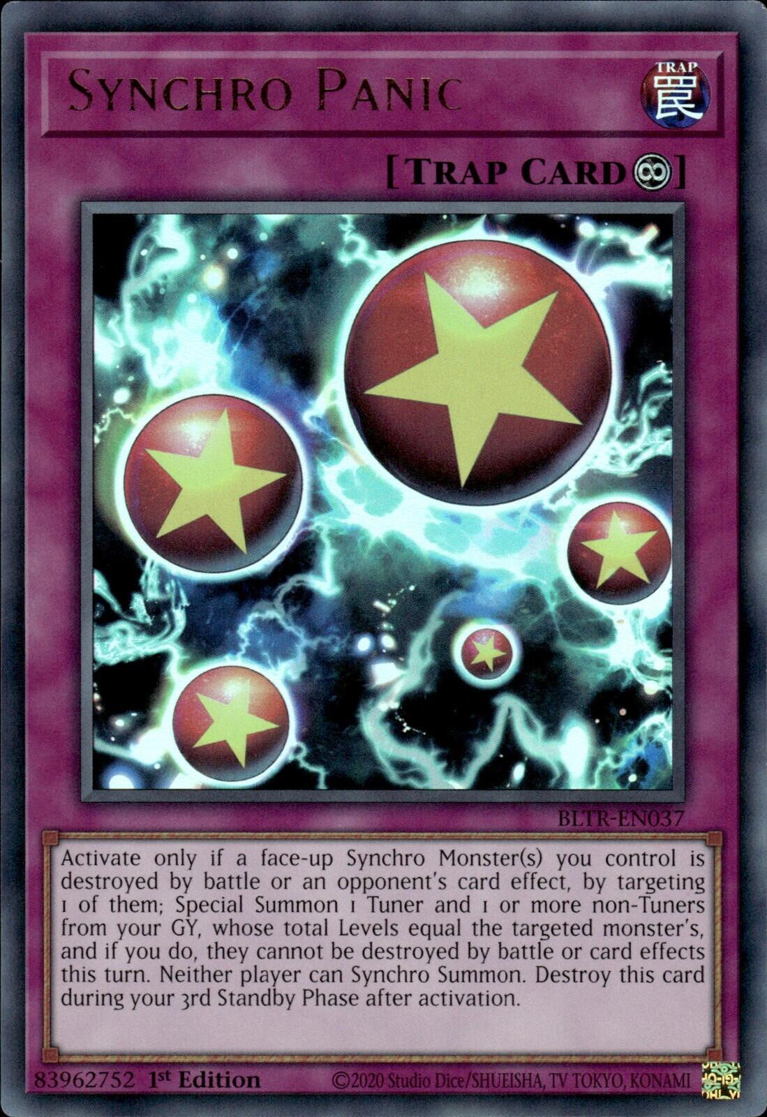 Synchro Panic BLTR-EN037 YuGiOh Battles of Legend: Terminal Revenge