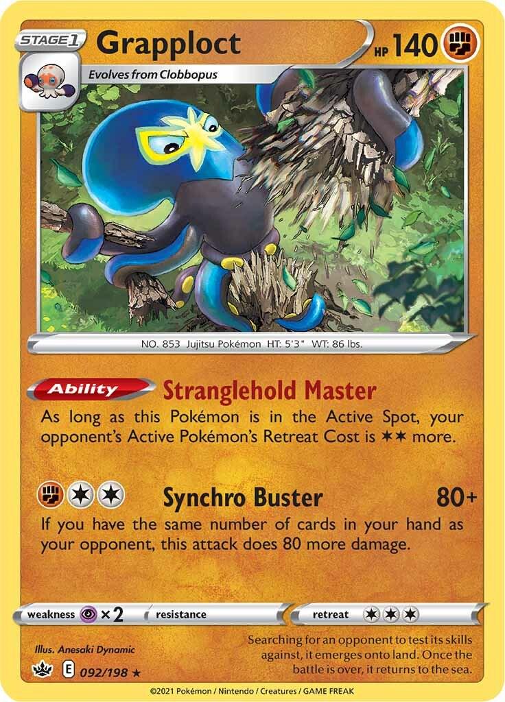 Grapploct #92 Pokemon Chilling Reign