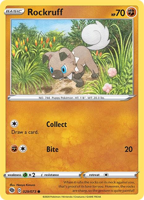 Rockruff #29 Pokemon Champion's Path