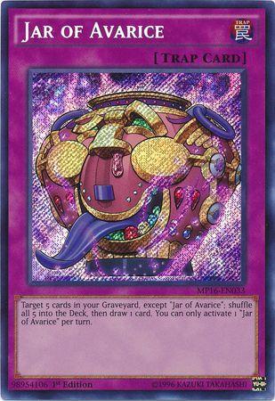 Jar of Avarice MP16-EN033 YuGiOh 2016 Mega-Tin Mega Pack