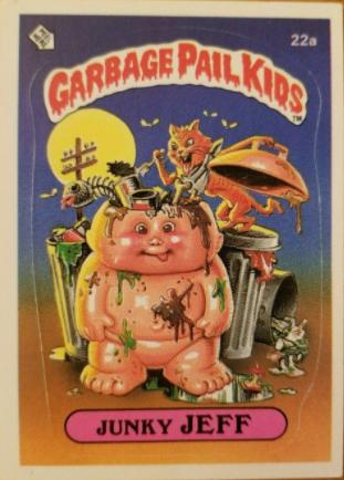 Junky JEFF #22a 1985 Garbage Pail Kids