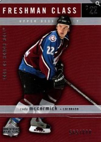 Cody McCormick #150 2003 Upper Deck Honor Roll Hockey