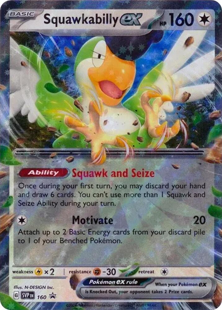 Squawkabilly Ex #160 Pokemon Promo