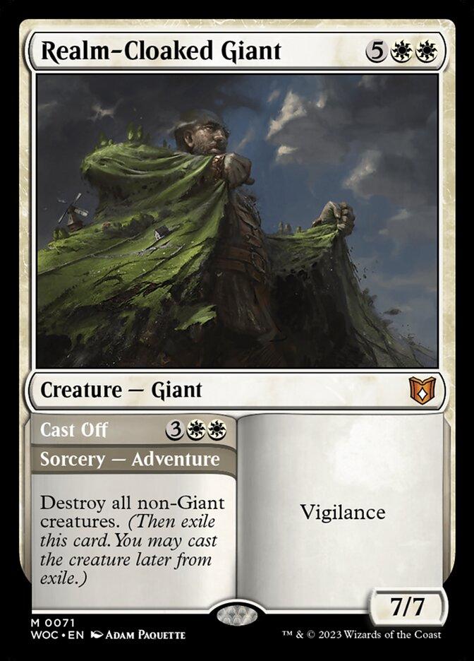 Realm-Cloaked Giant // Cast Off #71 Magic Wilds of Eldraine Commander