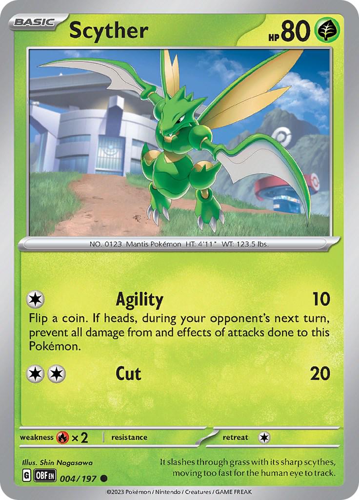 Scyther #4 Pokemon Obsidian Flames