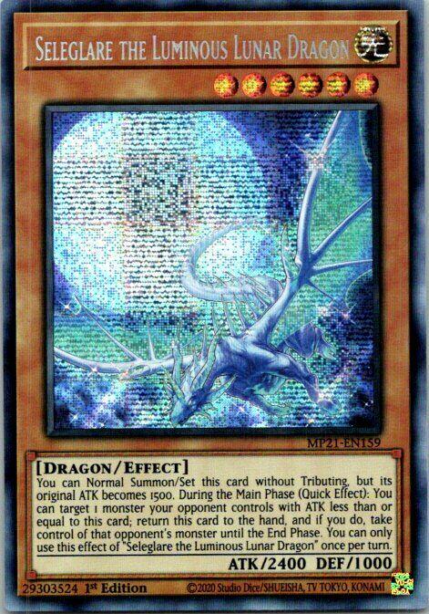 Seleglare the Luminous Lunar Dragon MP21-EN159 YuGiOh 2021 Tin of Ancient Battles Mega Pack