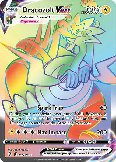 Dracozolt VMAX #210 Cover Art