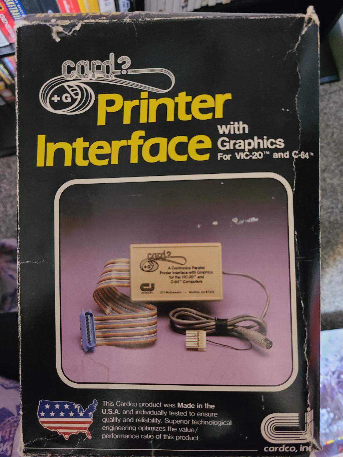 Cardco Printer Interface with Graphics Commodore 64