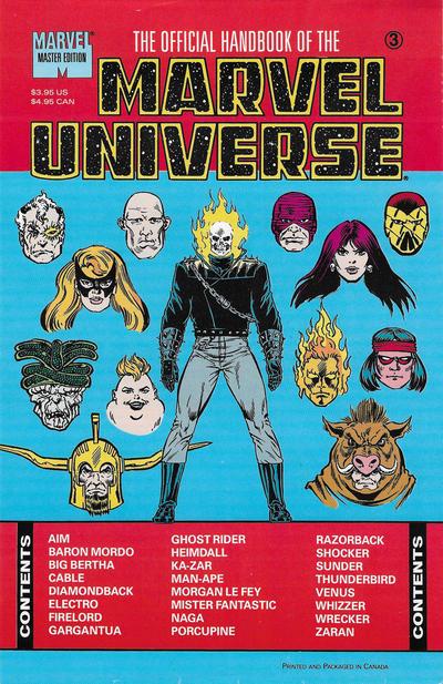 Official Handbook of the Marvel Universe #3 (1991) Comic Books Official Handbook of the Marvel Universe