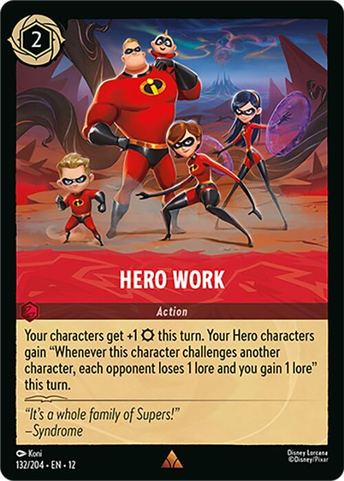 Hero Work [Cold Foil] #132 Prices | Lorcana Wilds Unknown