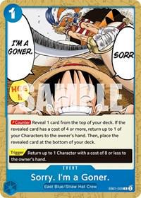 Sorry. I'm a Goner. EB01-029