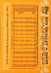 Back Of Card | Roy Smalley Baseball Cards 1988 Topps