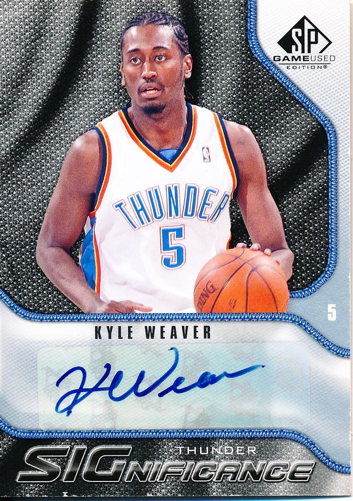 Kyle Weaver #S-KW 2009-10 SP Game Used Basketball SIGnificance