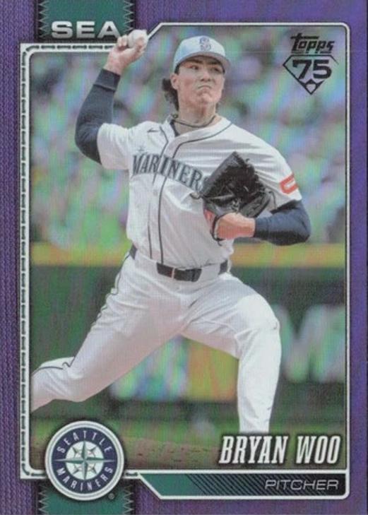 2026 Topps Bryan Woo [Purple Rainbow] #62 card