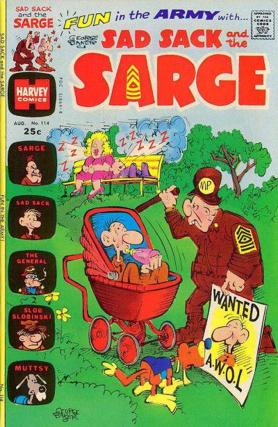 Sad Sack and the Sarge #114 (1975) Comic Books Sad Sack and the Sarge