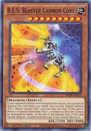 B.E.S. Blaster Cannon Core MP20-EN111 YuGiOh 2020 Tin of Lost Memories Mega Pack