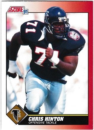 Chris Hinton #202 Football Cards 1991 Score