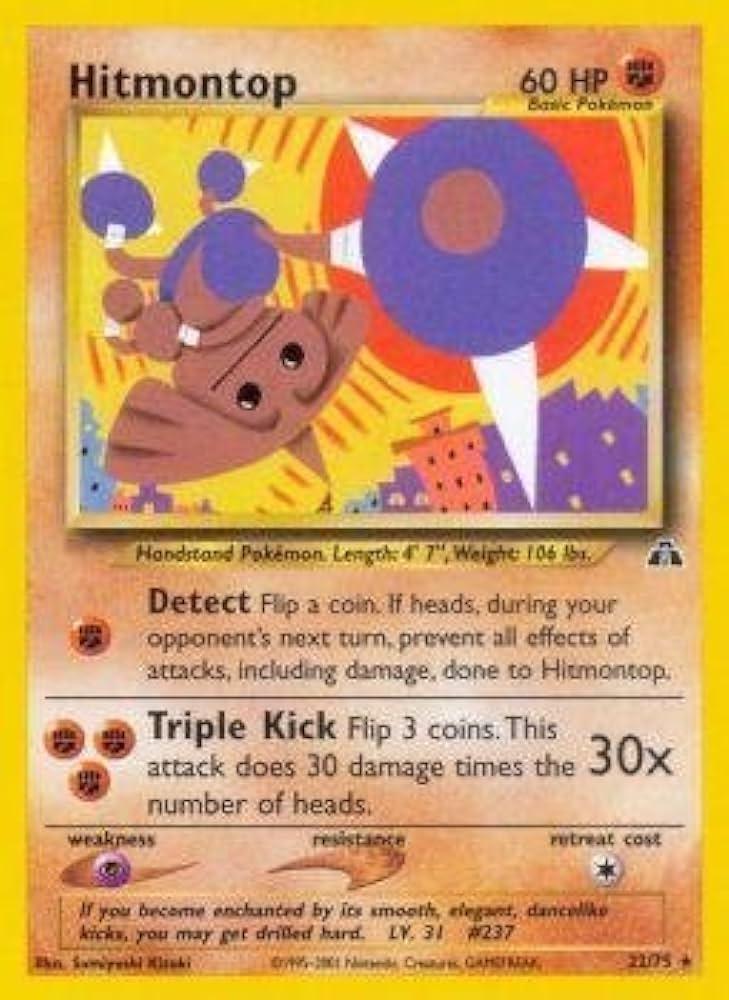 Hitmontop #22 Pokemon Neo Discovery