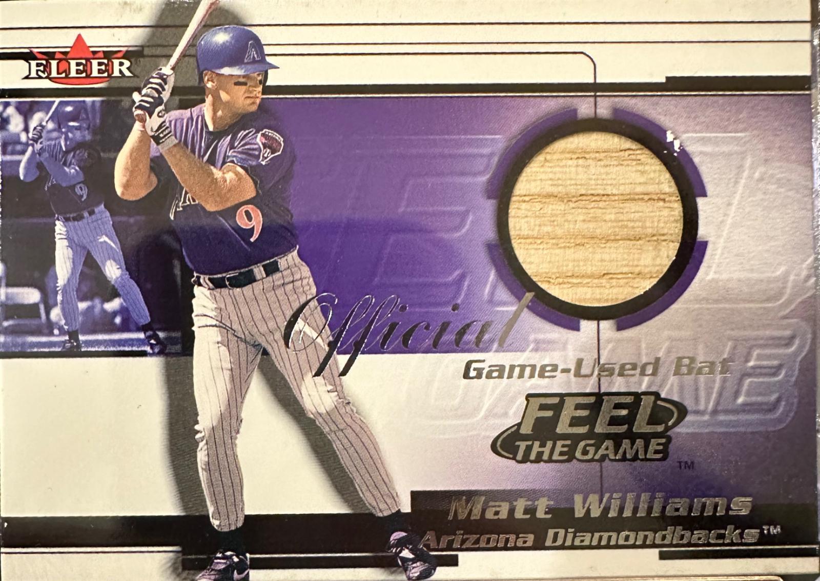 Matt Williams #27 Baseball Cards 2001 Fleer Feel the Game