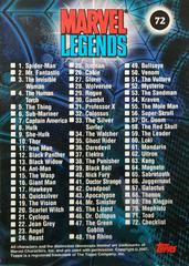 Back | Checklist Marvel 2001 Topps Legends
