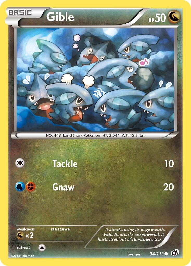 Gible #94 Pokemon Legendary Treasures