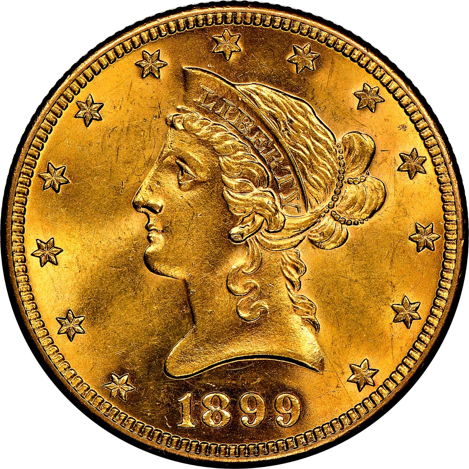1899 O Coins Liberty Head Gold Eagle