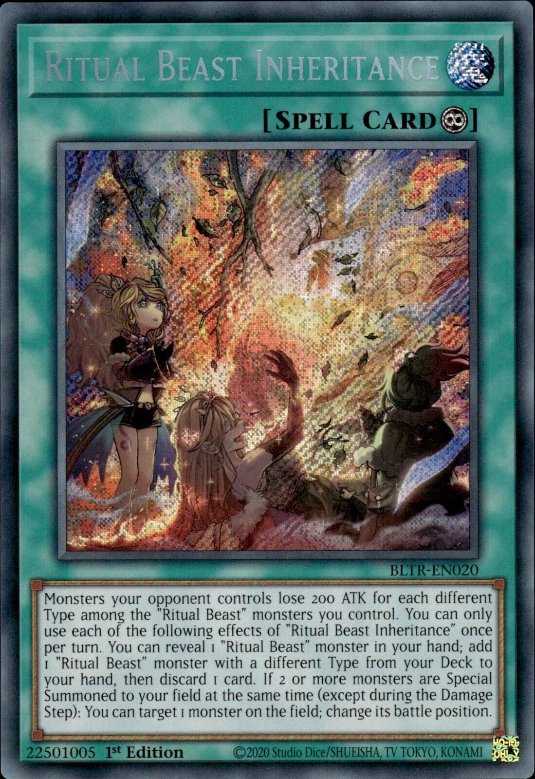 Ritual Beast Inheritance BLTR-EN020 YuGiOh Battles of Legend: Terminal Revenge