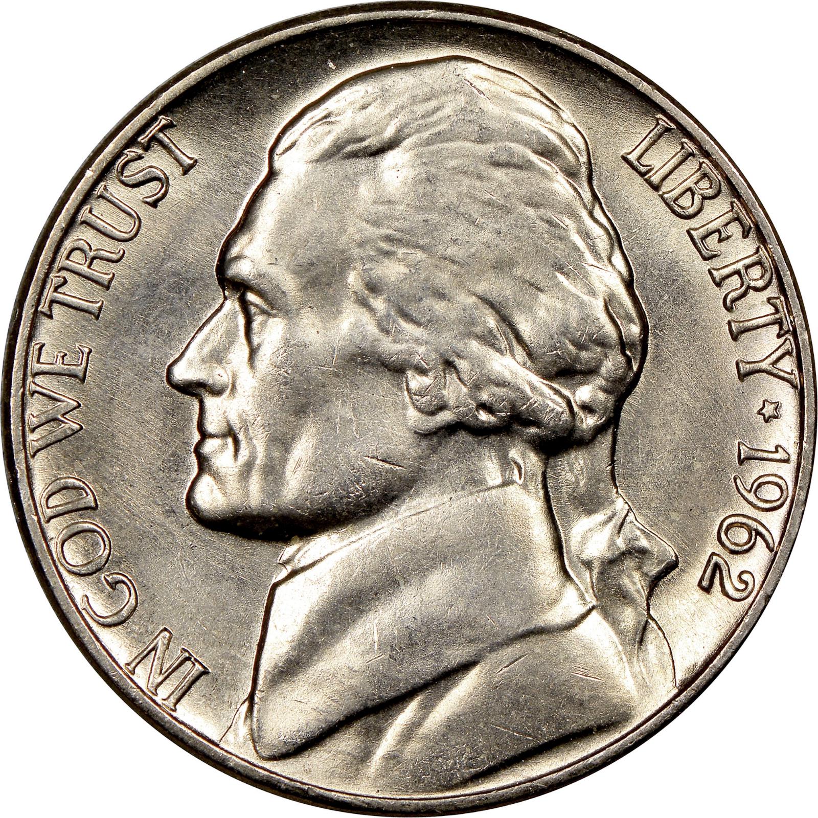 1962 Coins Jefferson Nickel