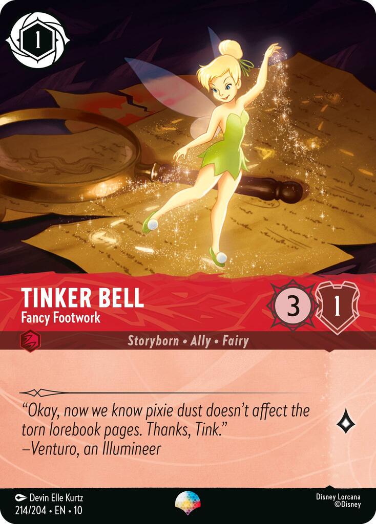 Tinker Bell - Fancy Footwork [Epic Holo] #214 Prices | Lorcana Whispers in  the Well | Lorcana Cards