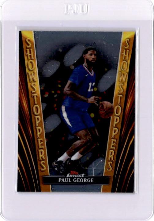 Paul George #SS-9 Basketball Cards 2023 Topps Finest Showstoppers