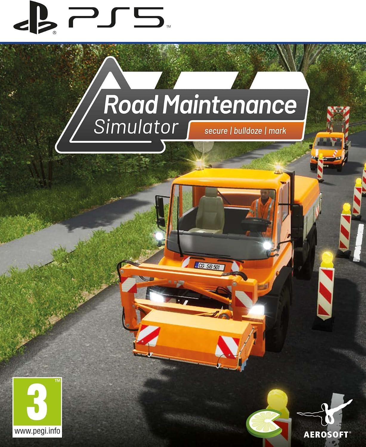 Carátula de Road Maintenance Simulator para PS5 (edición PAL España)