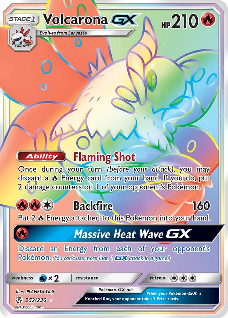 Volcarona GX #252 Pokemon Cosmic Eclipse