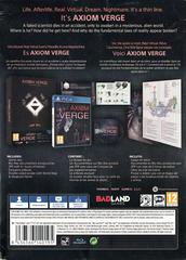 Box Cover (Back) | Axiom Verge [Multiverse Edition] PAL Playstation 4