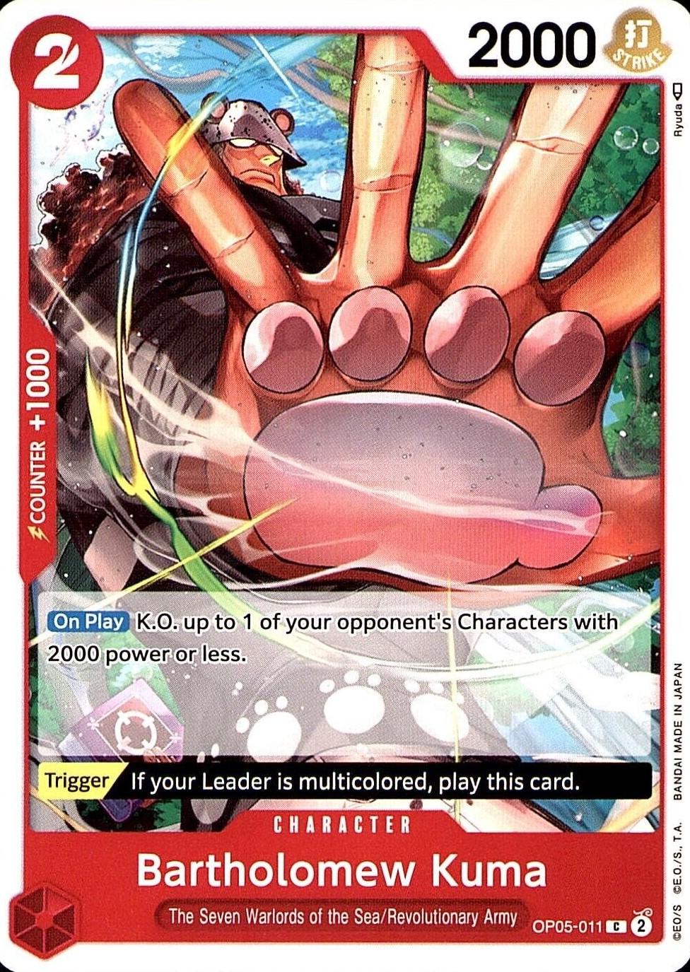 Bartholomew Kuma OP05-011 One Piece Awakening of the New Era