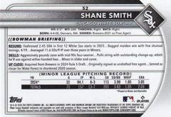 Back Of Card | Shane Smith Baseball Cards 2025 Bowman Chrome