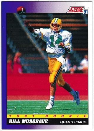 Bill Musgrave #569 Football Cards 1991 Score
