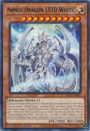 Armed Dragon LV10 White MP22-EN005 YuGiOh 2022 Tin of the Pharaoh's Gods Mega Pack